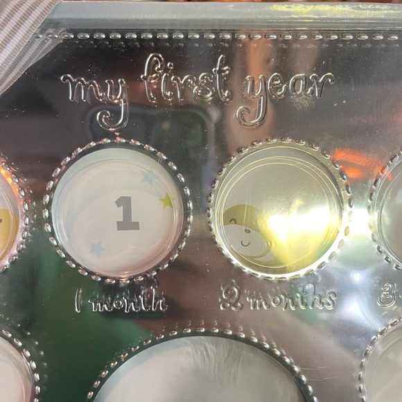 Babys first year picture frame NEW Silver Unisex - Picture 6 of 6